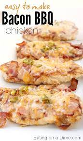 Easy Bacon Bbq Chicken Dinner Eating On A Dime Chicken Bacon Recipes Bbq Chicken Recipes Chicken Breastrecipes Easy Dinners