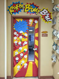 Fun pictures, themes, designs, and sayings to inspire your students! Superhero Theme Classroom Door Novocom Top