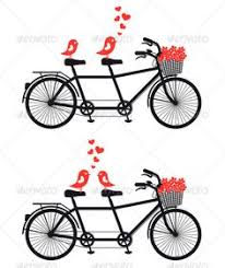 Tandem Bicycle With Love Birds Tandem Bicycle Bike Illustration Bicycle