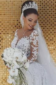 We've researched the best long sleeve wedding dresses out there. Luxury Beaded Lace Mermaid Wedding Dresses With Sleeves Sheer Tulle Appliques Bride Dresses Babyonlinewholesale