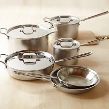 All Clad D5 Stainless Steel 10 Piece Cookware Set Cookware Set Cookware Set Best Brushed Stainless Steel