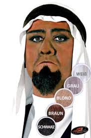 Scheich Bart braun Echthaar Kostümzubehör