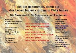 Jahrhundert bestand die fastenzeit überall in der kirche, begann aber nicht überall zur. Die Fastenzeit 2021 In Unserer Seelsorgeeinheit Katholische Kirche Filderstadt