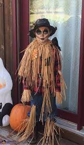 Stuff it with filling and then pull it down over the top of the frame. Scary Scarecrow Costume