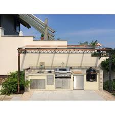 Idee Elegante Aussenkuche Mit Fliesen Und Beefeater Grill Turen Kuhlschrank Und Kamado Grill Idea El Outdoor Grill Kuche Kochen Im Freien Haus Und Garten