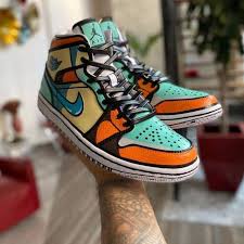 Nike air force 1 x cartoon pastel pink blue yellow. Custom Jordan 1 The Custom Movement