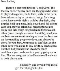 To Every Shy Guy Crush Quotes Quotes True Quotes