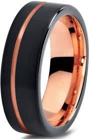 Robot Check Tungsten Wedding Bands Rose Gold Tungsten Rose Gold Tungsten Ring