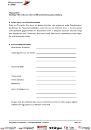 Klassenfahrt Wichtige Informationen Einverstandniserklarung Pdf Kostenfreier Download