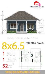 Modern house plan to modern family. Small House Plans 8x6 5 With One Bedrooms Hip Roof Tiny House Plans Guest House Plans Small House Plans Tiny House Plans