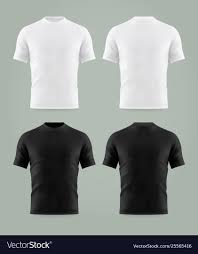 Set Isolated Black And White T Shirt Template Vector Image Aff Black White Set T Shirt Design Template Free T Shirt Design Black And White T Shirts