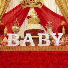 Royal Rose Baby Shower Party Ideas Photo 16 Of 24 Red Baby Shower Baby Shower Decorations Gold Baby Shower Decorations