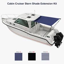 A cabin cruiser is a class of motor or power boat that provides accommodation for crew and passengers inside the hull(check out our monohull boats and multihull boats)structure of the craft. Oceansouth Cabin Cruiser Stern Shade Extension Kit Stainless Still Boat Cover Shade Top Canopy Water Sun Proof Uv Protection Boat Cover Aliexpress