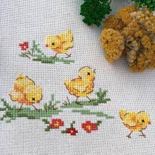 Civciv Cikacak Kus Cikacak Chicken Cross Stitch Cross Stitch Cross Stitch Designs