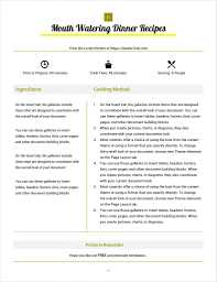Maybe you would like to learn more about one of these? Best Looking Full Page Recipe Card In Microsoft Word Used To Tech