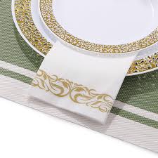 Free shipping $150+ for anthroperks members! Focus Line Focus Line Gold Napkins For Wedding Reception Guest Towels Disposable Decorative Hand Towel Linen Feel Disposable Hand Towel