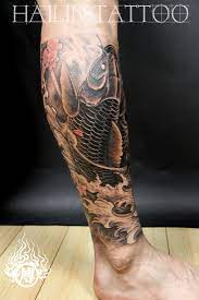 Hailin Fu Tattoo Art Carp Www Facebook Com Hailin Tattoo Tattoos Japanese Tattoo Sleeve Koi Design