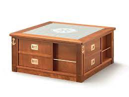 Brown clock face coffee table: Lounge Clock Coffee Table With Integrated Magazine Rack By Caroti