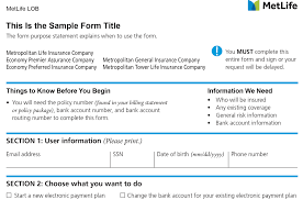 Metropolitan tower life insurance, including products previously issued by general american life insurance company. Https Eforms Metlife Com Wcm8 Pdffiles 51813 Pdf