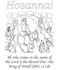 Including easter and christmas pictures to color in and biblical scenes of miracles and events from the bible. Palm Sunday Coloring Pages