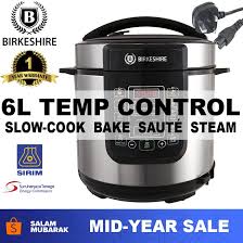 Also, a pressure cooker has all the important safety features that help avoid the dangers associated with using it, such as splatters and injuries. Best Value Birkeshire 6l Multi Function Electric Pressure Cooker Pc 260 M W Temp Control Stainless Steel Shopee Malaysia