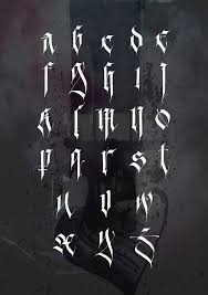 I M Proud To Present My Personal Gothic Alphabet It Is Based On Fraktur A Lot Of Glyphs Are Transformed A Disenos De Letras Tipos De Letras Estilos De Letras