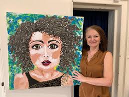 My daughter Claire Davidge produced this latest artistic interpretation of  the breathtaking vista at Llanstephan. It evokes fond memories of her  childhood visits.