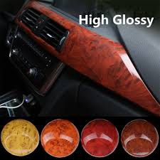 High Glossy Car Interior Wood Textured Grain Vinyl Wrap Sticker Decals 0 3x1 24m Smartautotasev Car Interior Wood Vinyl Vinyl Wrap