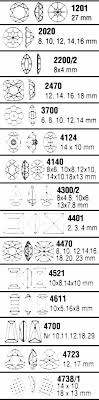 Colors Size Charts Rhinestone Shapes Dreamtime Creations