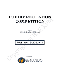 The interpretation subtly underscores the meaning of the poem without becoming the focal point. Fillable Online Poetry Recitation Competition Jpn Perak Fax Email Print Pdffiller