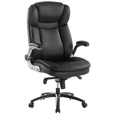 Topsky Executive Office Chair Large Leather Chair Filp Up Armrest Recline Locking Mechanism Memory Foam Seat Black Office Chair Leather Chair Executive Office