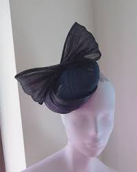 Womens Grey Mauve Cocktail Hat Bow Etsy Cocktail Hat Sinamay Hats Millinery Hats