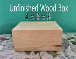 Plain Wooden Box With Lid Unfinished Wood Box For Diy And Unfinished Wood Boxes Wood Boxes Plain Wooden Boxes