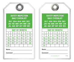 Are hazards signalled by signs and tags? Inspection Safety Tag Safety Inspection Daily Checklist Idesco Safety