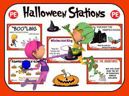 Pe Central These Halloween Pe Stations Are 7 Fun Filled Spooky Cards That Elementary Physical Education Physical Education Games Physical Education Lessons