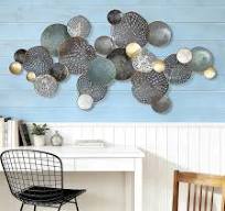 Amazon.com: ZZYYZZ Large Metal Wall Art, Boho Lotus Leaf ...