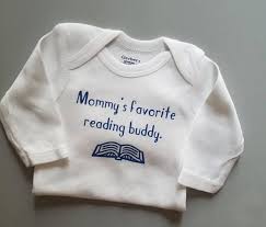 Mommy S Favorite Reading Buddy Book Baby Clothes Book Etsy Baby Book Baby Reading Book Lovers Gifts