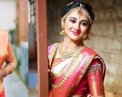 Image of South Indian saree drape style