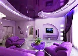 Pvc Stretch Ceiling Designs For Modern Purple Living Room Purple Living Room Purple Rooms Purple Furniture