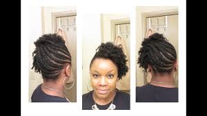 You may play with the color of extensions and the texture of your mohawk. Braided Updo On Short Natural Hair Youtube