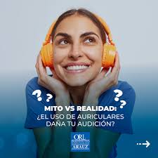 🎧 Lo que nadie antes te había dicho sobre el uso de auriculares ¿Realmente  afectan tu audición? ¿El volumen bajo siempre es seguro? Deslizá para  conocer los mitos vs realidades sobre el