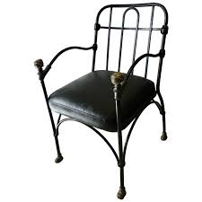Wrought Iron Chair With Bronze Ball After Giacometti Wrought Iron Chairs Iron Chair Bronze Furniture