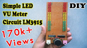 10 led vu meter circuit diagram using lm3915 and lm324 10 led vu meter project circuit operation: How To Make A Simple Vu Meter With 80 Leds Ic Lm3915 Youtube