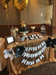 Black White And Gold Theme Birthday Party Gold Theme Birthday 80th Birthday Party Birthday Party 21
