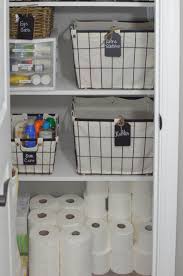 H bathroom linen cabinet in white reflecting the sleek, simple style of the reflecting the sleek, simple style of the naples collection by foremost, this tall, fully assembled linen cabinet in white boasts a wealth of storage possibilities. Bathroom Linen Closet Organization The Simply Organized Home