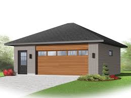The other main difference between attached and detached two car garages is the price tag. 2 Car Garage Plans Modern Two Car Garage Plan 028g 0055 At Www Thegarageplanshop Com
