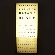A Vintage Opticians Eye Test Chart C1930 In Decorative Items