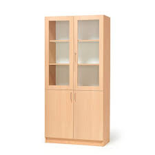 At work storage cabinet with glass doors. Wooden Storage Cabinet Theo With Half Glass Doors 1000x320x2100 Mm Beech Aj Products Online