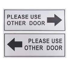 1,493 results for please use other door sign. Please Use Other Door Signs 2 Pack Metal Please Use Other Door Signs Aluminum Self Adhesive Wall Plates Ideal For Office Retail Stores Schools Indoors And Outdoors 4 7 X 11 Inches Walmart Com