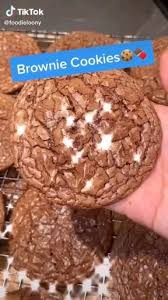 Best Easy Brownie Cookies Video In 2020 Fun Baking Recipes Yummy Food Dessert Food Videos Desserts
